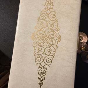 Vintage leather ring box.